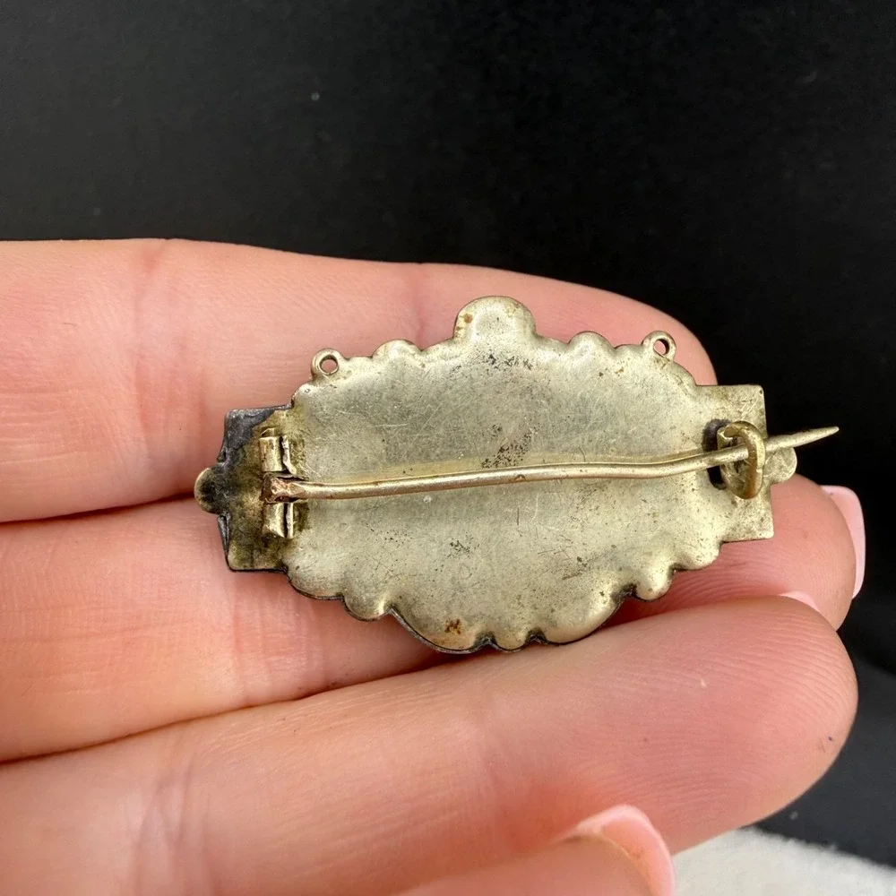 Vintage Gold Filled Brooch Coral Victorian Revival